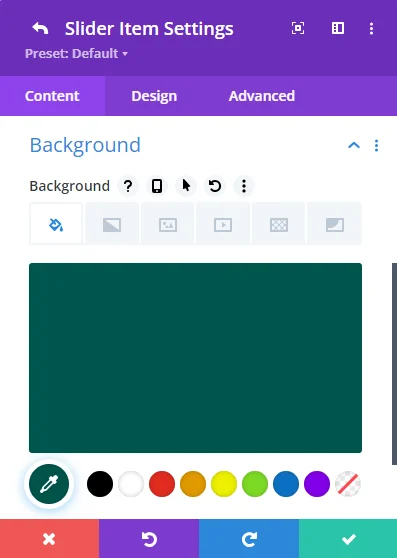 Set background color